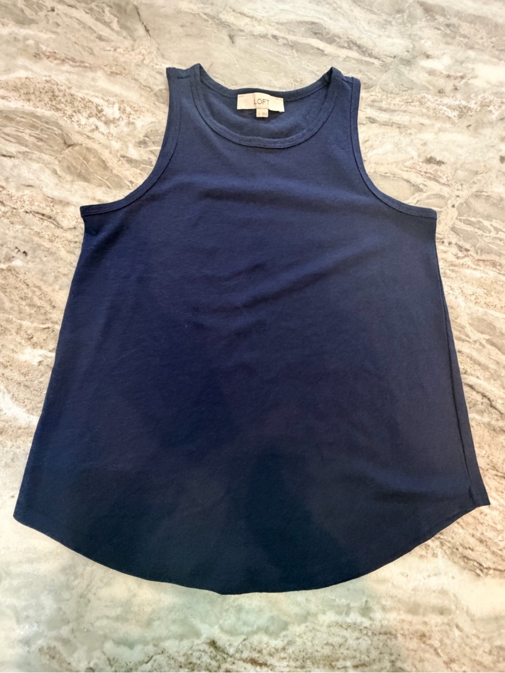 LOFT Navy Blue Sleeveless Tank Top Women’s Small Soft Stretch Casual Basic